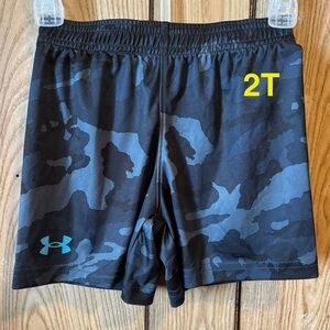 Under Armour Black and Blue Camo Kids' Shorts